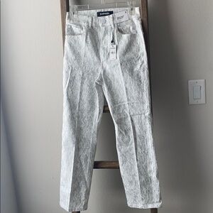 NWT high waisted metallic print straight pants